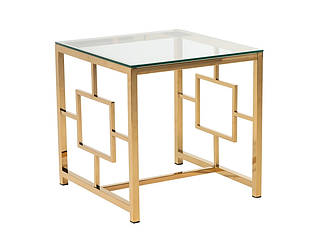 Кавовий стіл CL-2 прозорий + золото