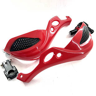 Захист рук квадроцикла ATV мотоцикла з кріпленням пластик пара Червоний