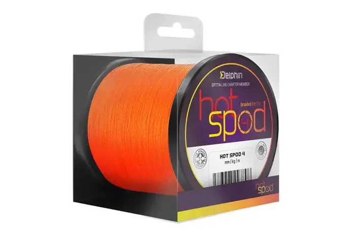 Плетений шнур, Шнур для спода Delphin HotSPOD 4 / orange 0,14мм 9,1кг 300м, фото 1