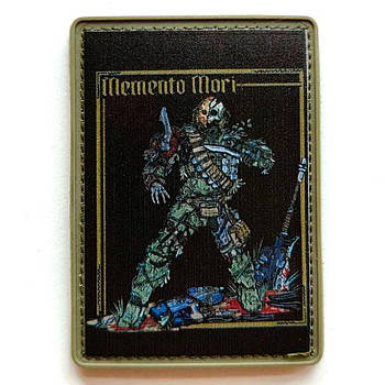 Шеврон ПВХ MEMENTO MORI на липучці для велкро патч гумовий