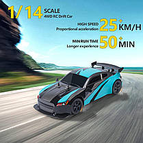 Rhybor RC іграшкова машинка з дистанційним керуванням 25 км/год 4WD RC Drift Car у масштабі 1/14 пульт дистанційний, фото 5
