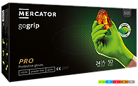 Рукавички нітрилові щільні, Зелені (7 г) MERCATOR gogrip М, (50 шт./пач.)