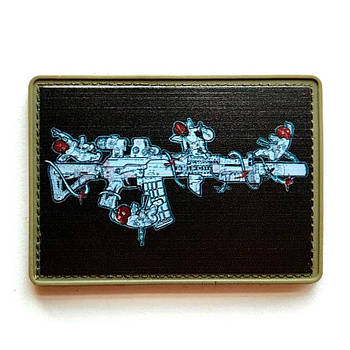 Шеврон ПВХ 10-71 на липучці для велкро патч гумовий