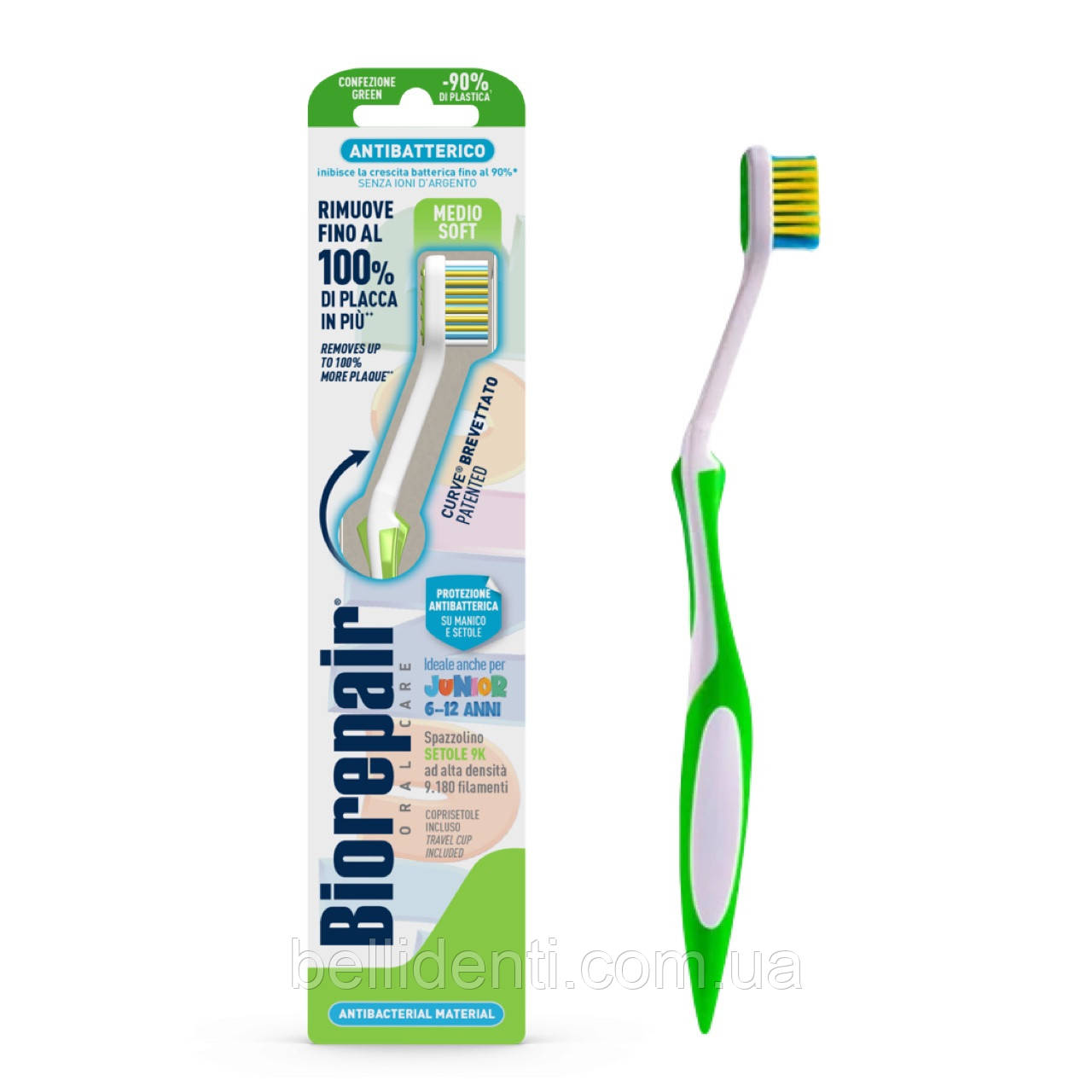 Зубна щітка Biorepair Junior Medium Soft 9180 Очистка 6-12 років 1 шт