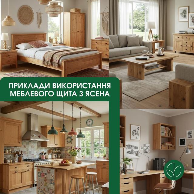 Меблевий щит цільноламельний з ясеню купити ціна