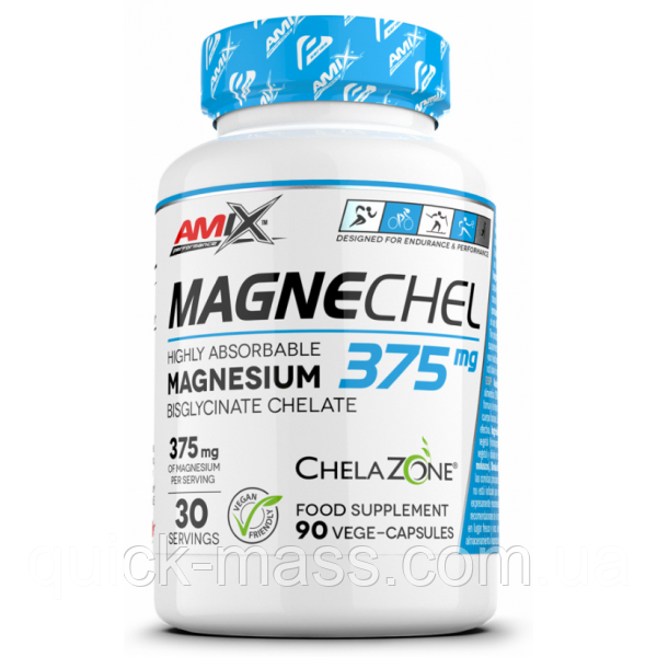 Магній Гліцинат (хелат) Performance Amix MagneChel Magnesium Chelate - 90 веган капс