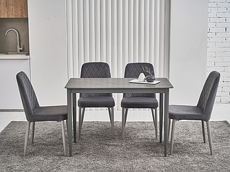 Обеденный керамический стол TM-110 петра грей + серый