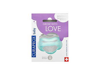 Соска Curaprox Babysoother blue / 0 Бірюзового кольору, (0-7 місяців) 1 шт