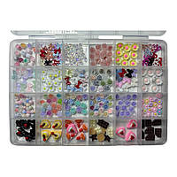 Набір об'ємних фігурок мікс для дизайну нігтів