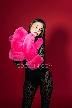 Рукавиці з натурального хутра Рекс