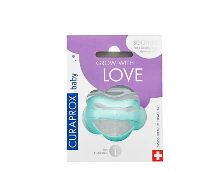 Соска Curaprox Babysoother blue / 1 бірюзового кольору, (7-18 місяців) 1 шт