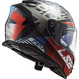 Мотошолом LS2 FF800 Storm Sprinter Black Red Titanium, фото 5