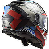 Мотошолом LS2 FF800 Storm Sprinter Black Red Titanium, фото 6