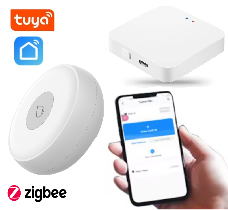 Бездротовий датчик протікання води 1DAL WLS01 + Хаб ZigBee Tuya WG128A