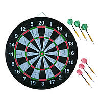 Дартс 18ʺ FLOCKED SERIES дротики з голкою 6шт, двосторонній 45 см, з друкованими цифрами
