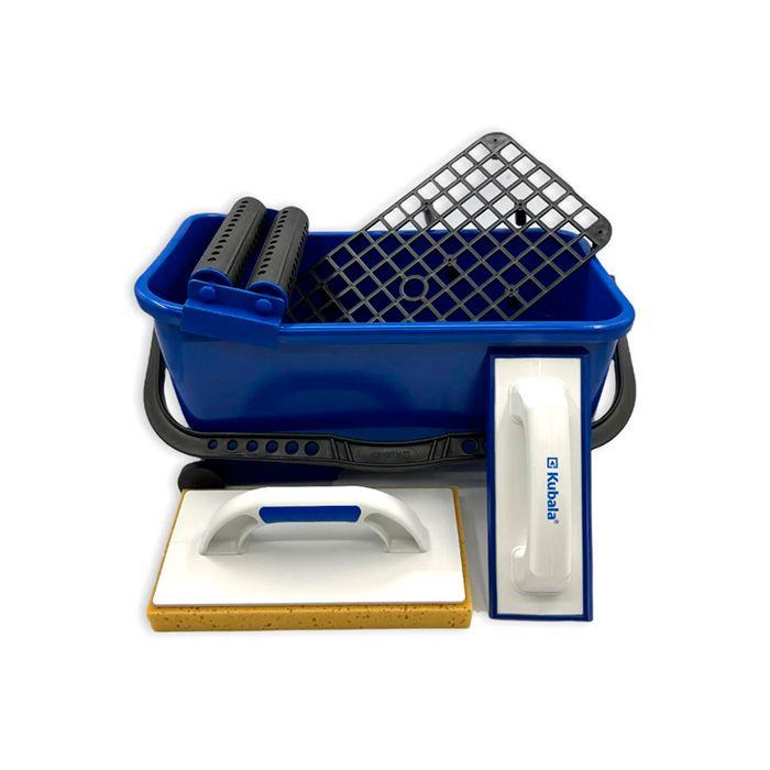 Комплект плиточника Kubala для фугування (відро 20 л/губка з ручкою та шпатель для фугування) (9901), фото 1