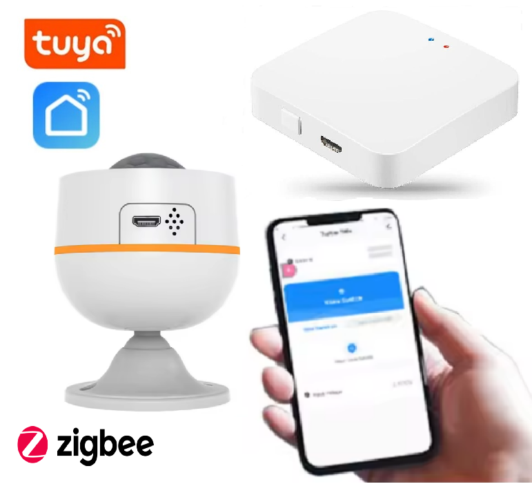 Бездротовий датчик руху PIR 1DAL PD07B2 + ZigBee Хаб Tuya WG128A
