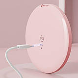 Кишенькове косметичне дзеркало з LED-підсвіткою на акумуляторі Pocket Mirror рожеве (GS-176841), фото 3