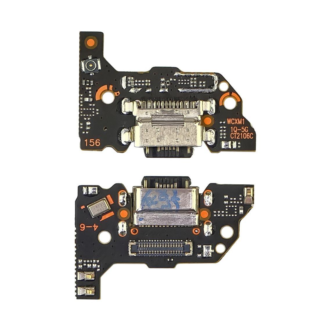 Роз'єм зарядки для Xiaomi Mi11 Lite (USB Type-C) на платі з мікрофоном і компонентами, фото 1