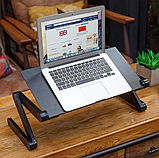 Стіл металевий, підставка для ноутбука з охолодженням LAPTOP TALBLE T8, фото 2