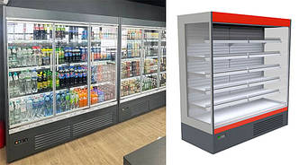 Холодильні регали +0…+8°C - холодильні гірки відкритого та закритого типу.