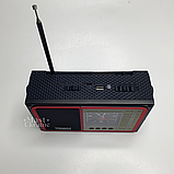 Портативний радіоприймач акумуляторний з годинником та ліхтариком, радіоприймач у ретро стилі M-559BT, фото 3