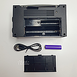 Портативний радіоприймач акумуляторний з годинником та ліхтариком, радіоприймач у ретро стилі M-559BT, фото 5