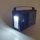 Портативний радіоприймач акумуляторний з годинником та ліхтариком, радіоприймач у ретро стилі M-559BT, фото 4