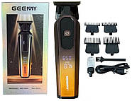 Машинка для стрижки з 4 насадками та дисплеєм на акумуляторі Geemy GM-8058Q, фото 4