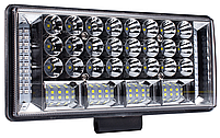 Фара LED прямокутна 204W 6000K (68 діодів) (22.5 см х 10.5 см х 3 см) (ближній + дальний), фото 2