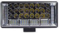 Фара LED прямокутна 204W 6000K (68 діодів) (22.5 см х 10.5 см х 3 см) (ближній + дальний), фото 3