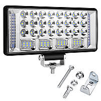 Фара LED прямокутна 204W 6000K (68 діодів) (22.5 см х 10.5 см х 3 см) (ближній + дальний), фото 5