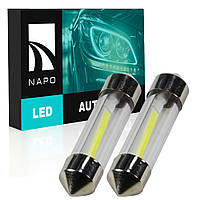 Комплект світлодіодних ламп NAPO LED SJ-COB-A 36mm C5W C10W колір світіння білий 2 шт