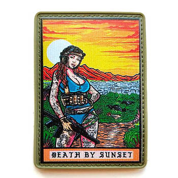 Шеврон ПВХ BEATH BY SUNSET на липучці для велкро патч гумовий