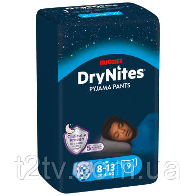 Підгузки Huggies DryNites для хлопчиків 8-13 років 9 шт (5029053527598)