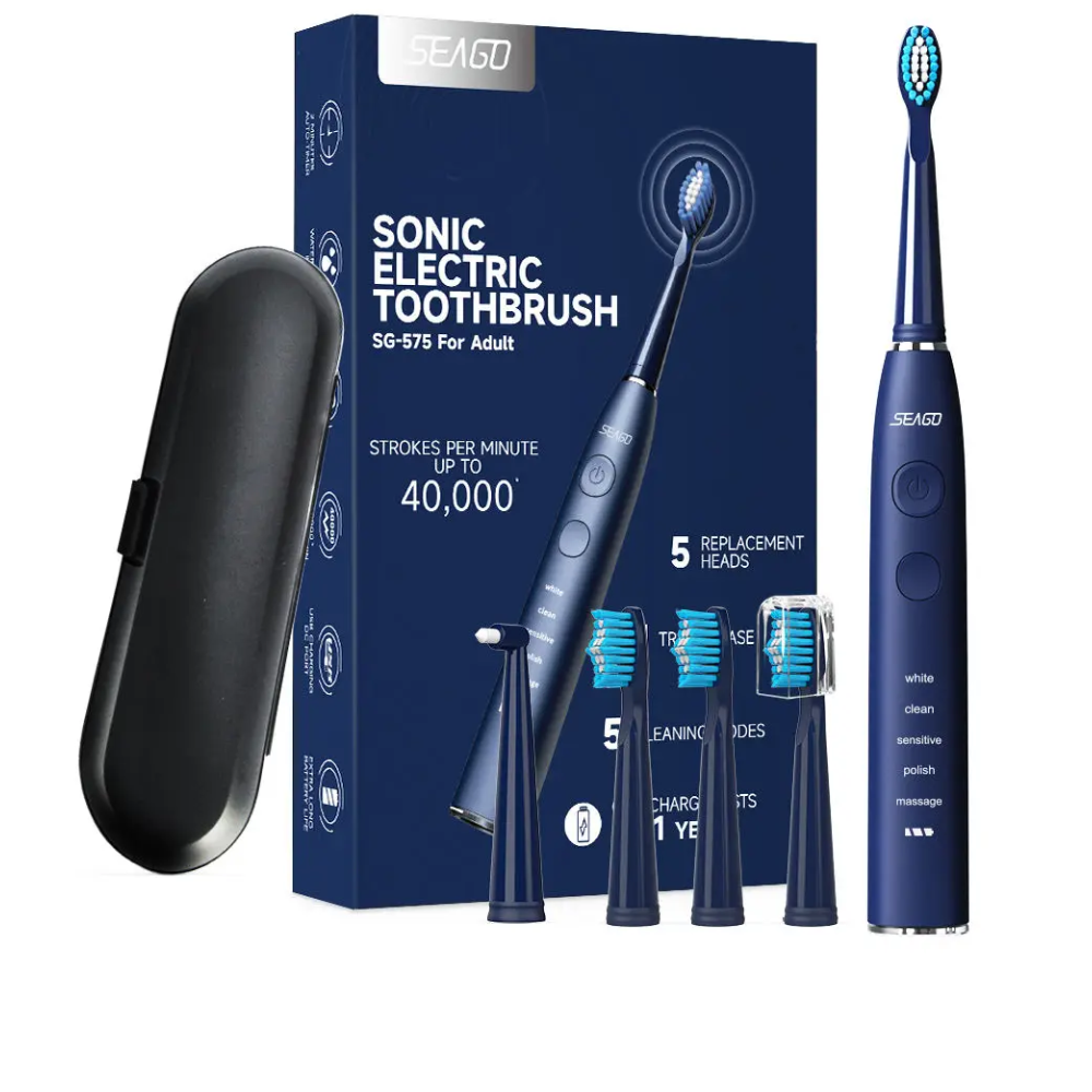 Електрична зубна щітка Seago SG-575 5 насадок + футляр