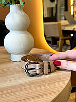 Жіночий шкіряний ремінь в кольорі беж 80893, фото 4