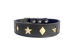 Шкіряний нашийник для собак "Golden Star"