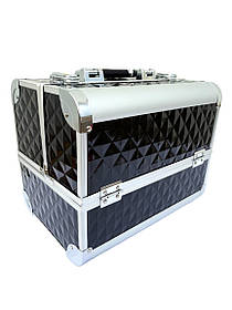 Бьюті кейс для майстра, універсальний органайзер для перукаря, візажист ADH-1403SL Чорний ромб