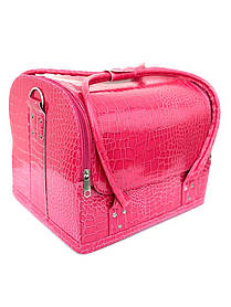 Сумка кейс для майстра бютикейс для перукаря органайзер для інструментів ADH-068 Рожевий текстура крокодил