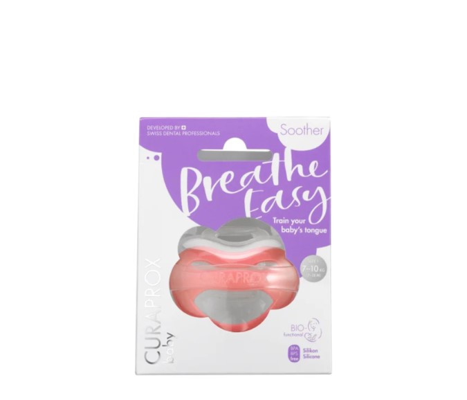 Соска Curaprox Babysoother pink / 0 Коралового кольору, (0-7 місяців) 1 шт