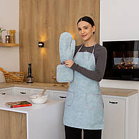 Кухонний набір водовідштовхувальний "Мармур бірюзовий" 3 предмета