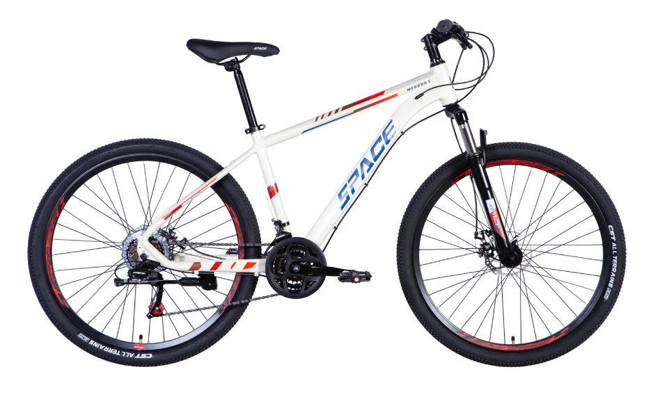 Велосипед Алюміній 24" SPACE MERCURY Хардтейл DD тріскачка рама-13" бежевий 2024, фото 1