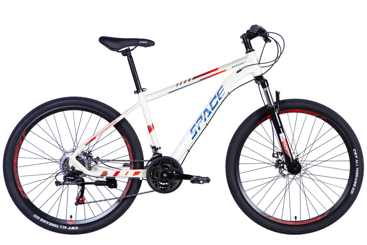 Велосипед Алюміній 26" SPACE MERCURY Хардтейл DD тріскачка рама-15" бежевий 2024, фото 1
