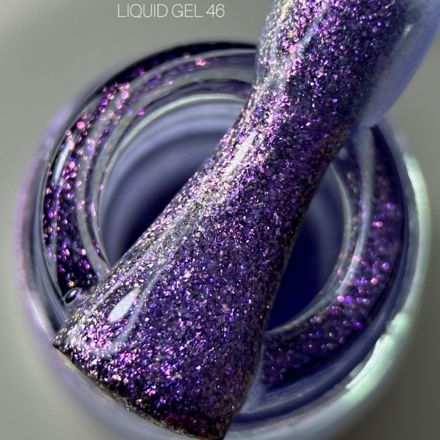 Гель для нарощування нігтів світловідбиваючий SAGA Liquid Gel №46, 15мл, фото 1