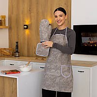 Кухонний набір водовідштовхувальний "Мармур сірий" 3 предмета