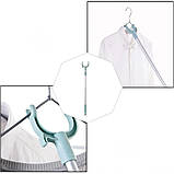 Палиця знімач для зняття одягу телескопічний 85 -150 см, гардеробна палиця, фото 3