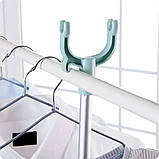 Палиця знімач для зняття одягу телескопічний 85 -150 см, гардеробна палиця, фото 4