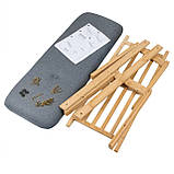 Лавка стійка для взуття бамбукова, взуттєва лавка з сидінням у передпокій, банкетка з полицею з бамбука, фото 6