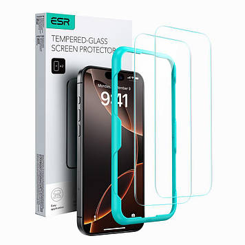 Захисне скло ESR для iPhone 16 Pro Max - Tempered-Glass (2 шт), Clear (4894240236093)